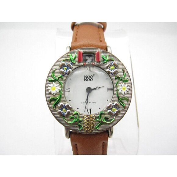 Women Koo Koo Swiss Quartz WR Analog 31mm Dial Moving Window Round Watch (G743) main image 7
